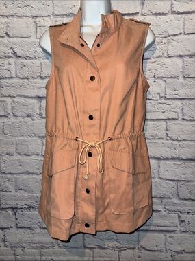 First Love Peach Utility Drawstring Vest Size Small
